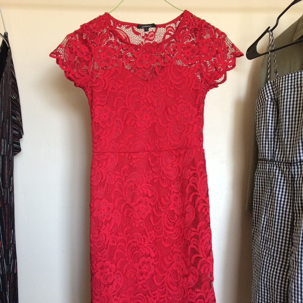 Ambiance Red Lace Dress